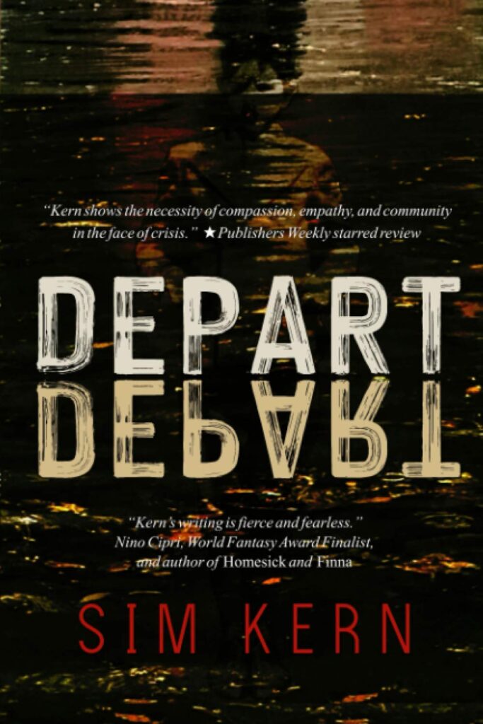 Depart, Depart by Sim Kern book cover for LGBTQ Book list