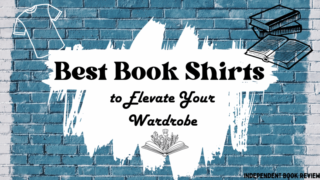 best book shirts to elevate your wardrobe in text box on top of blue bricks
